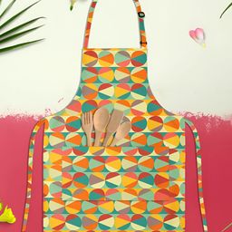 ArtzFolio Yellow & Orange-Color Printed Cotton Aprons-40