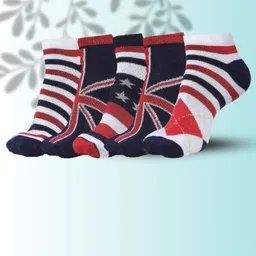 MJE Men Pack Of 5 Patterned Ankle Length Socks-image-76