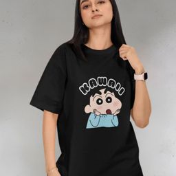 Broke Memers Women Graphic Printed Round Neck Cotton Oversized T-shirt-image-78