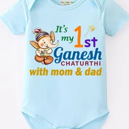 BLUSHES Infants Printed Pure Cotton Round Neck Bodysuit-image-49