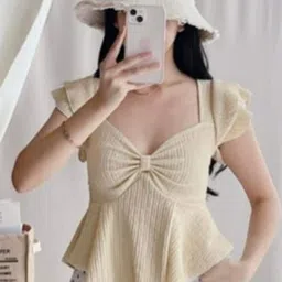 RAZA SHOPING Flutter Sleeve Peplum Top-image-44