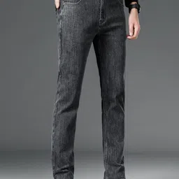 HERE&NOW Men Slash Knee Heavy Fade Jeans-image-44