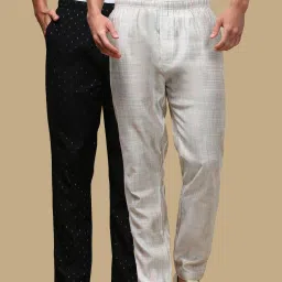 Pack of 2 Mens Cotton Blend Ethnic Wear Printed Pyjama, Pack of 2 Men Pyjama-image-11