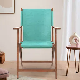 Chumbak Maldivian Teal Bistro Folding Chair-image-78