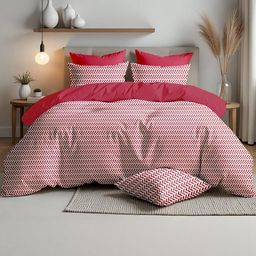 NESTLOOM Unisex Pink Bedsheets-image-47