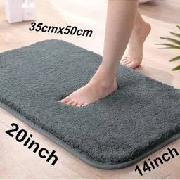 RJVT Grey Microfibre 1400 GSM Bath Rugs-picture-12