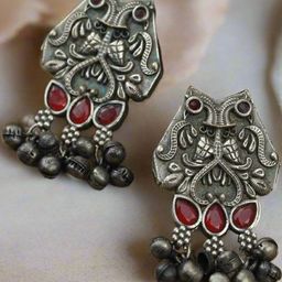 Anouk Women Silver-Plated Alloy Drop Earrings-picture-43