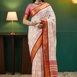 all about you Bandhani Zari Silk Blend Bandhani Saree-image-66