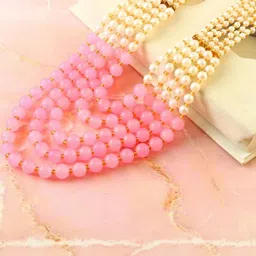 Grace Collections Women Pink Pearl Lagoon Necklace-picture-19