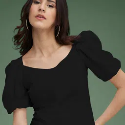 Dream Beauty Fashion Women Solid Puff Sleeve Top-image-84