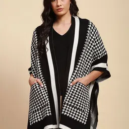 Global Republic Printed High-Low Open Front Shrug-4
