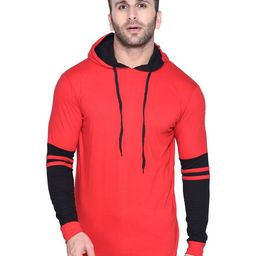 Blisstone Men Colourblocked Hooded Slim Fit T-shirt-picture-1