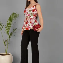 Kinjo Floral Printed Peplum Top-picture-41