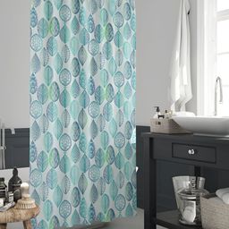 ArtzFolio Blue & Green Printed Waterproof Shower Curtain-image-86