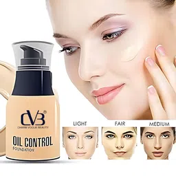 CVB Oil Control Full Coverage Dewy Foundation- 50 g- Soft Ivory image 2