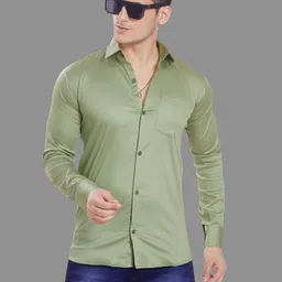DIVISIVE Men Spread Collar Solid Polycotton Slim Fit Casual Shirt-picture-18