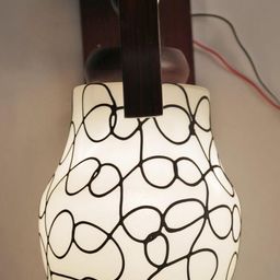Somil Premium Designer Glass Wall / Night Lamp Elegant & Stylish Dcor Accent for Modern Interiors, color- Black, White, Size:- 19 X 31.5 X 29.5 CM-image-95