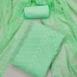 LeeliPeeri Designer Embroidered Unstitched Dress Material-image-27
