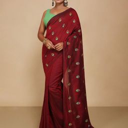 BENGAL HANDLOOM Ethnic Motifs Art Silk Taant Saree-image-94