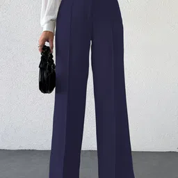 CORSICA spring-fall-25 Women Relaxed Loose Fit High-Rise Wrinkle Free Wide Leg Trousers-picture-39