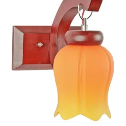 Somil Premium Designer Glass Wall / Night Lamp Elegant & Stylish Dcor Accent for Modern Interiors, color- Orange, Yellow, Size:- 18.5 X 28.5 X 29 CM-image-96
