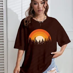 CORSICA Graphic Printed Short Sleeves Round Neck Relaxed Fit Casual T-shirt-image-89