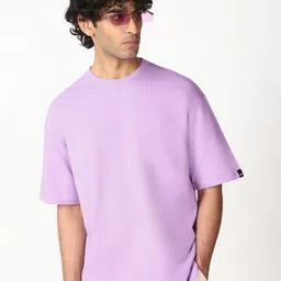 Bewakoof Heavy Duty Men Solid Round Neck Cotton Oversized T-shirt-image-98