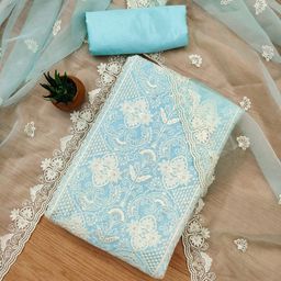 Rangtulika Ethnics Embroidered Unstitched Dress Material-picture-16