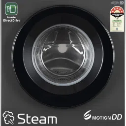 9 kg 5 Star, Inverter Direct Drive Technology, 6 Motion DD, Steam Fully Automatic Front Load with In-built Heater Black, Grey-13