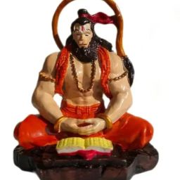 Hanuman Idol in Dhyan Mudra | Bajrangbali Ji Murti for Car Dashboard Decorative Showpiece - 9 cm-33