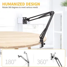Casa Tech Best Adjustable Mobile Mount Stand Recording Microphone Stand for Live Streaming Tripod, Tripod Ball Head, Tripod Bracket, Tripod Clamp, Tripod Kit-5