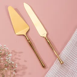 Cake Server Set of 2, Curved Handle Stainless Steel Cake Server-22