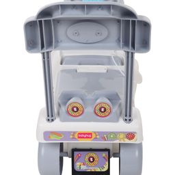 Babyhug Fun N Learn Ride-On With Storage Space & High Backrest - White Green image 5