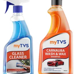 Glass Cleaner (500 ml)+ Carnauba Wash & Wax Shampoo (500 ml) Combo-image-58