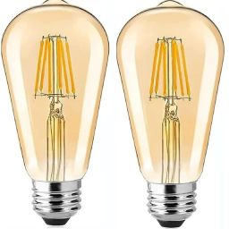 (PACK OF2)4W E27 E26 Base Filament Bulbs | Edison Bulb | Filament Bulb WALL/ Hanging Lights (Pendant Lights) Lamp Shade-23