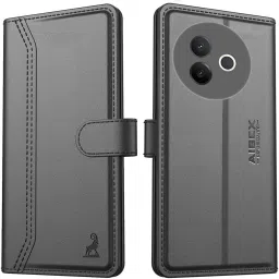 Flip Cover for Vivo Y39 5G|Premium Leather Finish | Magnetic Closure | Kickstand Feature | Shockproof-image-94