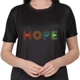 Women Graphic Print Round Neck Pure Cotton Black T-Shirt-image-8