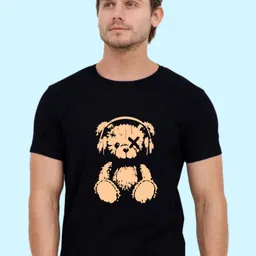 Uniplanet store Men Printed Raw Edge T-shirt-image-63