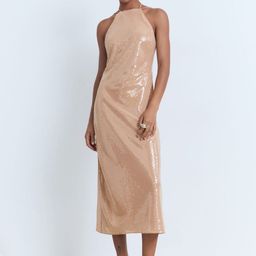 MANGO Embellished Sheath Midi Dress-picture-44