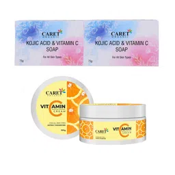 CARET ORGANIC Kojic Acid, Vitamin C Soap - 75 g With Vitamin C Nourishing Cream - 100 g-39