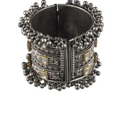 Sangria Oxidised Beaded Bangle-image-41