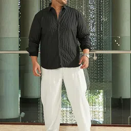 Instafab Plus Comfort Spread Collar Cotton Shirt-picture-51