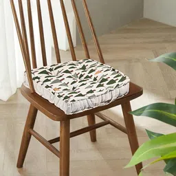 Kuber Industries Green Printed Cotton Chair Pads-11