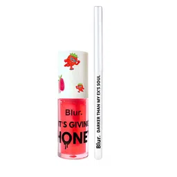 BLUR INDIA Set Of 2 Juicy Lip Oil - 3.5 ml - Strawberry & Lip Liner - 20 g-33