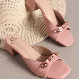 Carlton London Women Embellished Block Heel Sandals-49