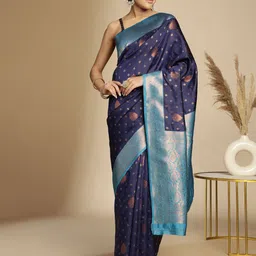 Anouk Rustic Woven Design Zari Kanjeevaram Saree-picture-14