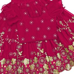 Shoryam Fashion Girls Silk Georgette Ready to Wear Lehenga Choli-42