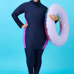 LYCOT Women Side Panels Round Neck Swim Set-picture-26