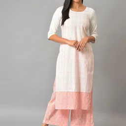 AURELIA Women Printed Regular Pure Cotton Kurta with Palazzos-image-91