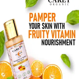 CARET ORGANIC Set Of 5 Vitamin C Face Wash With Raspberry & Papaya - 100 ml Each image 4